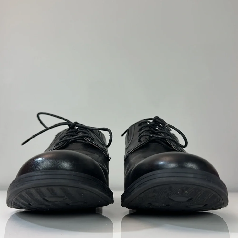 Clarks Whiddon Plain Black Leather Oxford Dress Shoes Size 8.5